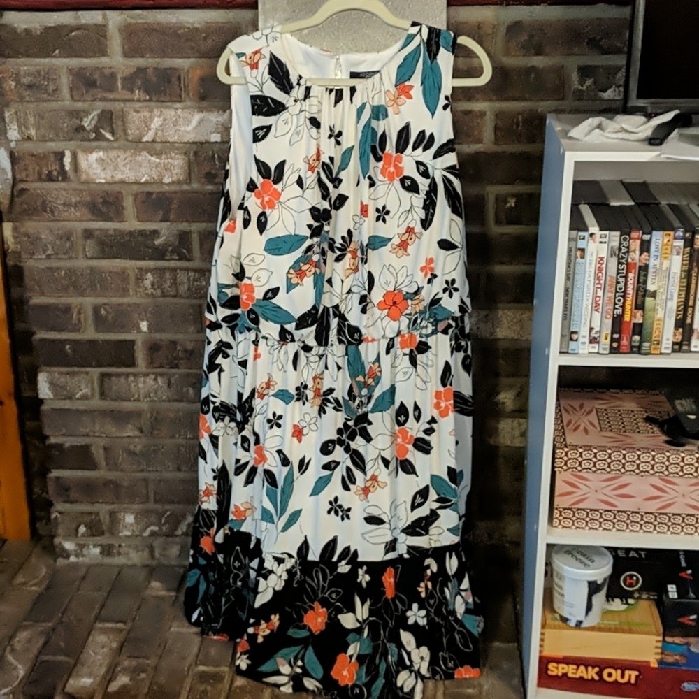 Ravi Knit Sleeveless Floral Dress